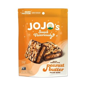JOJO's Dark Chocolate Peanut Butter Filled Candy Bites - 3.6oz - 1 of 4
