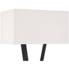 Possini Euro Design Waldorf Modern 65" Tall Standing Floor Lamp X-Shaped Black Metal Living Room Bedroom House Reading Office Rectangle White Shade - 3 of 4