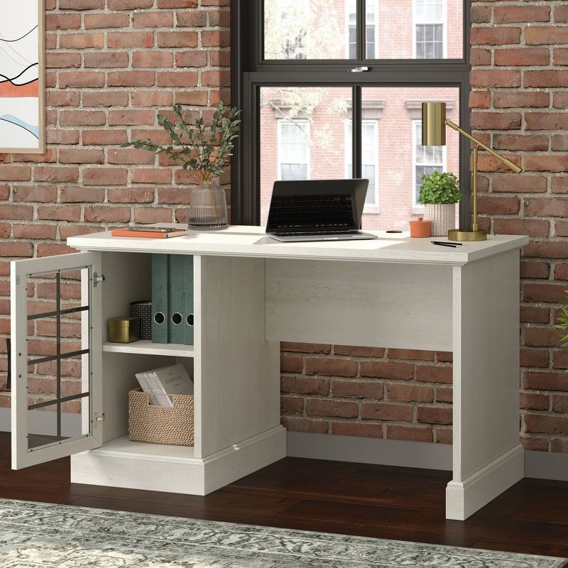 Sauder Carolina Grove Desk with Adjustable Shelf Winter Oak, 3 of 9