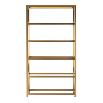 85.4" Musetta Bookshelf Gold - Safavieh