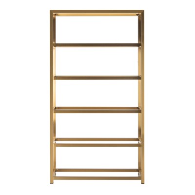 85.4" Musetta Bookshelf Gold - Safavieh