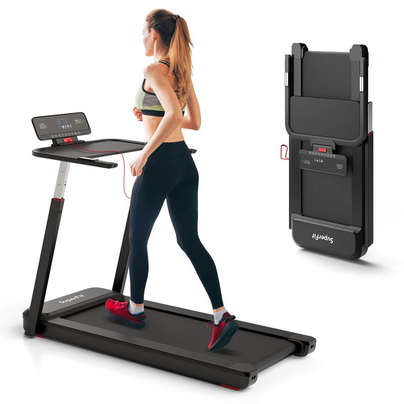 Superfit 3HP Running Machine Folding Treadmill Adjustable Height APP Control Table Board, 1 of 11