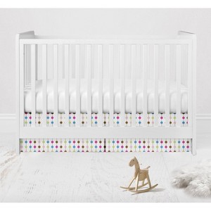 Bacati - Botanical Pink Pearl Crib or Toddler Bed Skirt - 1 of 4