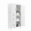 Cesicia Multi-Functional Storage Cabinet White with Adjustable Shelves, 3 Drawers, and 3 Enclosed Compartments - 2 of 4