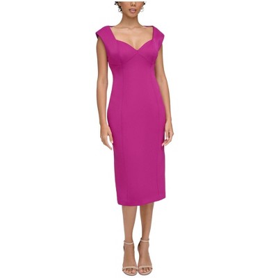 Calvin Klein Womens Sleeveless Seamed Scuba Dress