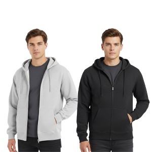 EG PRO Men's Hoodies Full Zip Hooded Sweatshirts Ultimate Cotton 2-Pack - 1 of 4