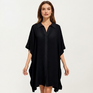 black beach shirt dress Karl Lagerfeld