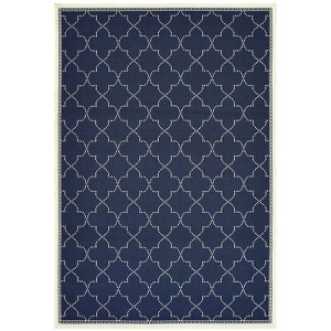 Oriental Weavers Marina 6025P Navy/ Ivory Indoor/Outdoor Area Rug - 5'3" x 7'6" - 1 of 4