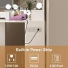 WhizMax Corner Vanity Desk with Mirror and Lights, Makeup Vanity Table with Lights with 2 Drawers & Stool - 3 of 4