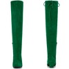 BLISSFUL STEP Square Toe Comfy Thigh High Boots Stretch Over the Knee Boots for Women - 2 of 4