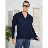 Mens Quarter Zip Up Sweaters Slim Fit Lightweight Mock Neck Pullover Casual Muscle Stretch Polo Sweaters - 4 of 4
