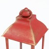 LuxenHome Lighted Berry and Pinecone Rustic Red Lantern Holiday Decoration, Tabletop and Centerpiece, Battery-Operated - 4 of 4