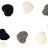 Slickblue 48” Handmade Wool Felt Hearts Garland for Nursery Décor – Multicolor or Grey - 2 of 3