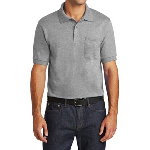 Mafoose Men's Short Sleeve Core Blend Jersey Knit Left Pocket Polo T-Shirt - 1 of 4