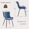 Mid Century Modern Upholstered Dining Chairs, 2 Pack Leather Upholstered Dining Chairs - 2 of 4