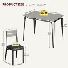 Dining Set for 4, Kitchen Table with 4 Upholstered Chairs, 5 PCS Small Dining Table Set, Dining Room Table for Kitchen Dining Room - 2 of 4