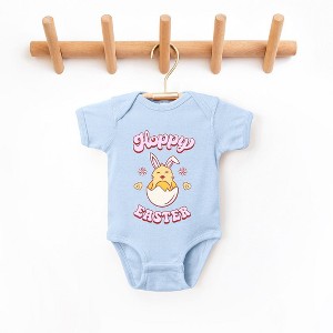 The Juniper Shop Hoppy Easter Chick Colorful Baby Bodysuit - 1 of 2