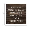 Slickblue Funny Facial Expression Wood Sign – Inside Voice Quote – 7x7 Rustic Wall Decor, Color Options - 3 of 3