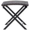 vidaXL Folding Stool Poly Rattan Brown - 3 of 4