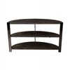 Kalne Half-Moon Console Table with 2 Open Shelves, Charcoal Gray Modern Entryway Sofa Table with Metal Accents - 4 of 4