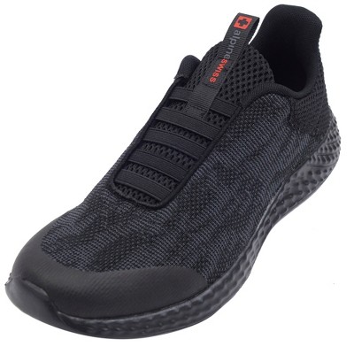 Мужские кроссовки Alpine Swiss Troy Mens Mesh Knit Slip On Sneakers Athletic Lightweight Tennis Shoes BLK 13 M US — фото 3