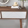 ORRD Entryway Table with 2 Carved Drawers, 39.4" Console Table with Storage & Wood Legs for Hallway, Sofa Table Behind Couch - 3 of 4