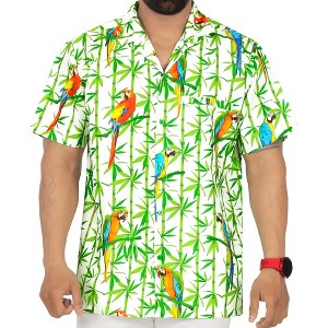 HAPPY BAY Men's Hawaiian Shirts Short Sleeve Button Down Shirt Mens Tropical Shirts Casual Holiday Summer Party Shirts for Men Funny - 1 of 4
