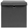 vidaXL Storage Boxes with Covers 4 pcs 11"x11"x11" Gray - 4 of 4
