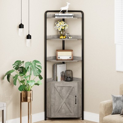 Idealhouse 70.9 Inch Corner Cabinet 5-tier Tall Corner Shelf : Target