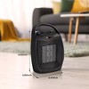ZAFRO Electactic Compact 1500W/750W Space Heater with Thermostat - ETL Certified, Ideal for Home & Dorm, Black - 3 of 4
