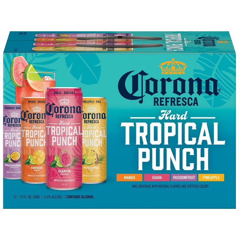 Corona Refresca Hard Tropical Punch Cocktail Variety Pack Canned Cocktail - 12pk/12 fl oz Cans, 3 of 11