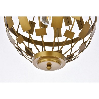 Brass Globe Indoor/Outdoor Pendant Light