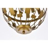 Elegant Lighting Levante 1 light pendant in brass - 4 of 4