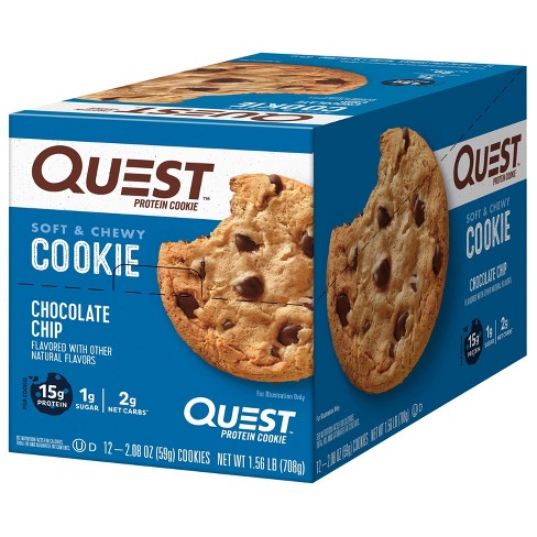 Quest Nutrition 15g Protein Cookie - Chocolate Chip Cookie - 12ct : Target