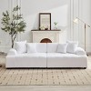 94.5 inch Wide Modern Style Tufted Sofa, Oversized Recliner Sofa with 4 Square Pillows, Modern Casual Sofa for BedRoom, LivingRoom,White - 3 of 4