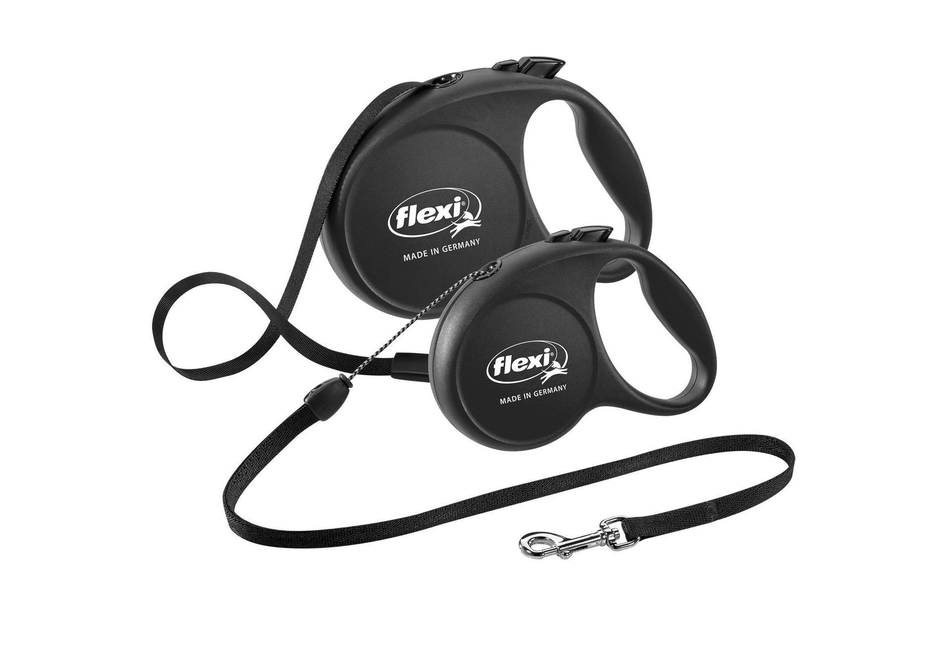 Flexi Fun Retractable Dog Leash - Black  (10-16 ft)