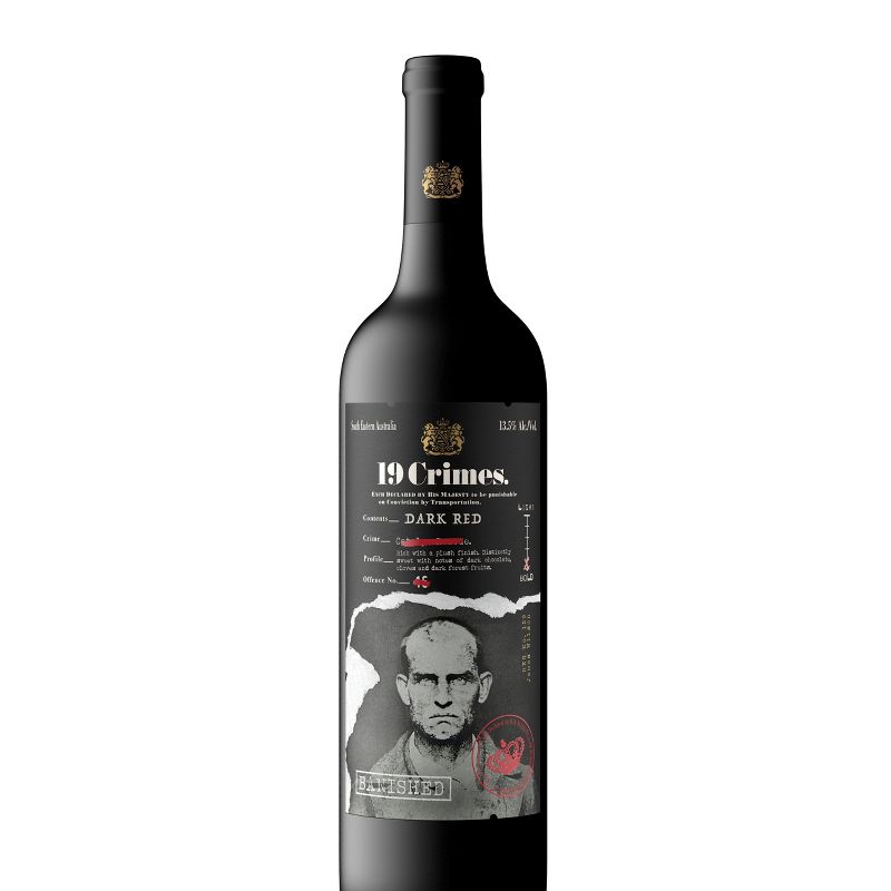 19 Crimes The Banished Dark Red Wine - 750ml Bottle, 1 of 7