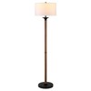 Hudson and Canal 66" Tall Floor Lamp: Rustic Oak/Blackened Bronze with Turn Knob Switch - 3 of 4