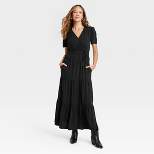 Women's Short Sleeve A-Line Maxi Dress - Knox Rose™