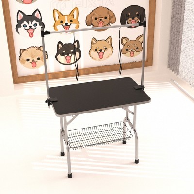 Heavy Duty Pet Grooming Table with Adjustable Arm and Clamps,Dog Drying and Trimming Table for Large and Medium Pets–LAOTIES