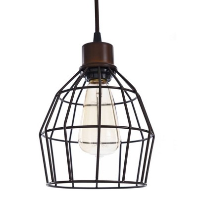 Elegant Black Steel Triple-Wire Shade Floor Lamp