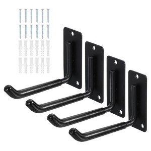 Unique Bargains Heavy Duty Garage Garden Storage Wall Utility J Hooks 4 Pcs - 1 of 4