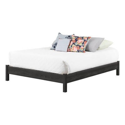 Queen Gray Oak Low Profile Platform Bed Frame