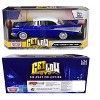1957 Chevrolet Bel Air Lowrider Candy Blue with White Top "Get Low" Series 1/24 Diecast Model Car by Motormax - 3 of 3