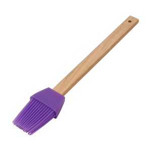 Unique Bargains Basting Brush 28g Wooden Handle Baking Brush Dishwasher Safe Silicone 9.25"x1.5" 1Pcs - 1 of 4