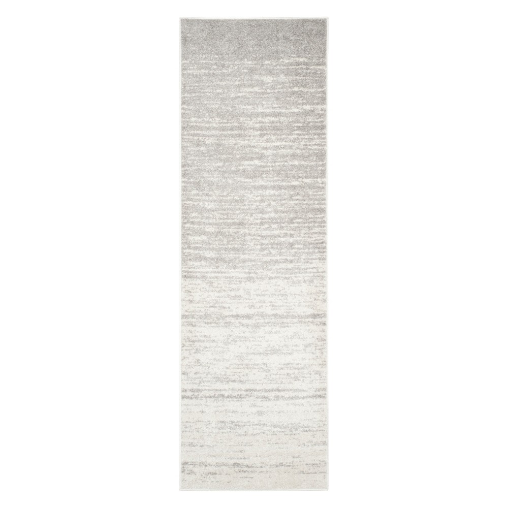 2'6inx20' Runner Ombre Design Ivory/Silver - Safavieh