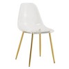 NicBex Armless Transparent Dining Chairs Set of 6 Accent Plastic Shell Chairs with Metal Legs - 3 of 4