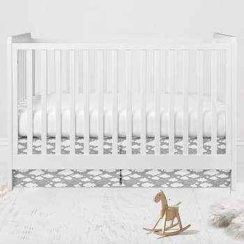 Bacati - Clouds in the City Gray Clouds Crib/Toddler Bed Skirt