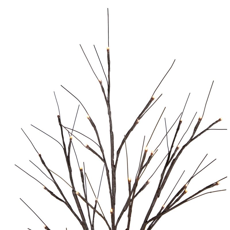 Northlight 4' LED Lighted Brown Christmas Twig Tree - Warm White Lights, 4 of 8
