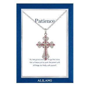 Anna-Kaci Rhinestone Celtic Cross Pendant Necklace with Gift Card & Envelope Jewelry Gifts - 1 of 4